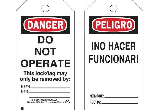 Tarjetas «Peligro ¡No Hacer Funcionar!»